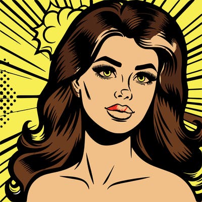 pop art style woman