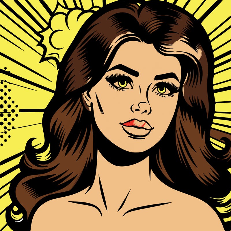 pop art style woman