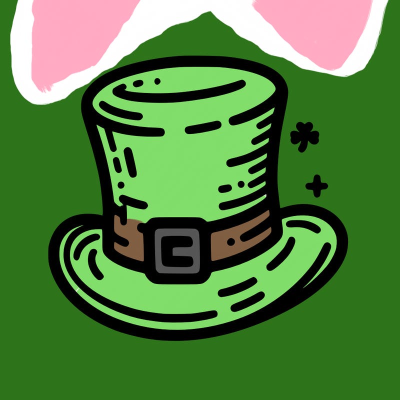 st patrick hat with thin lines
