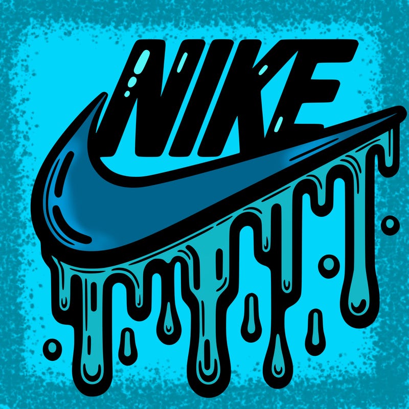 dripping nike logo