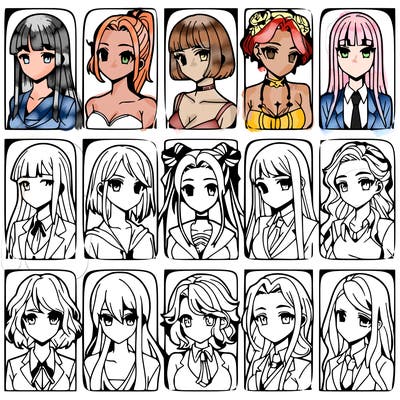 girls that look diffrent anime