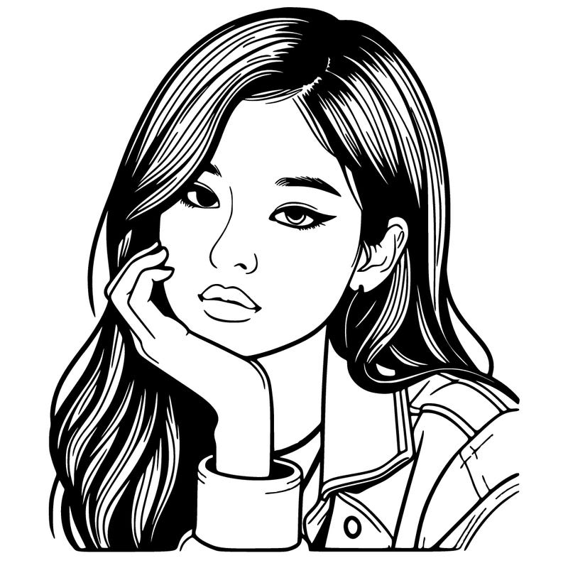 jennie blackpink realistic drawing
