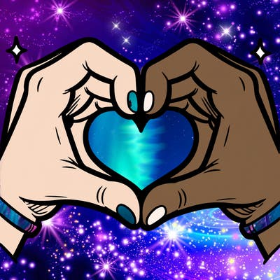 two hands make a heart