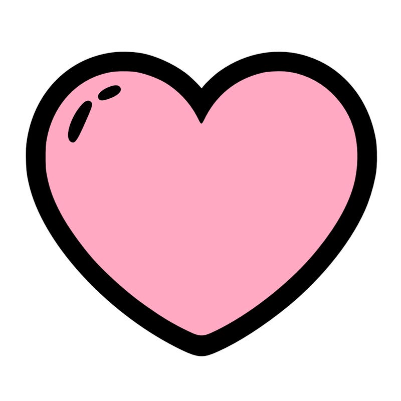 a blank heart