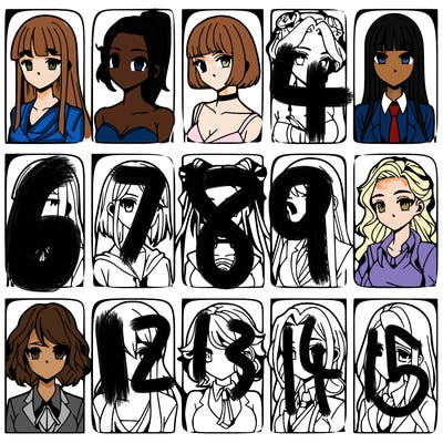 girls that look diffrent anime