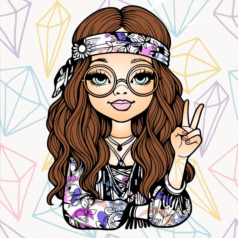 hippie girl realistic