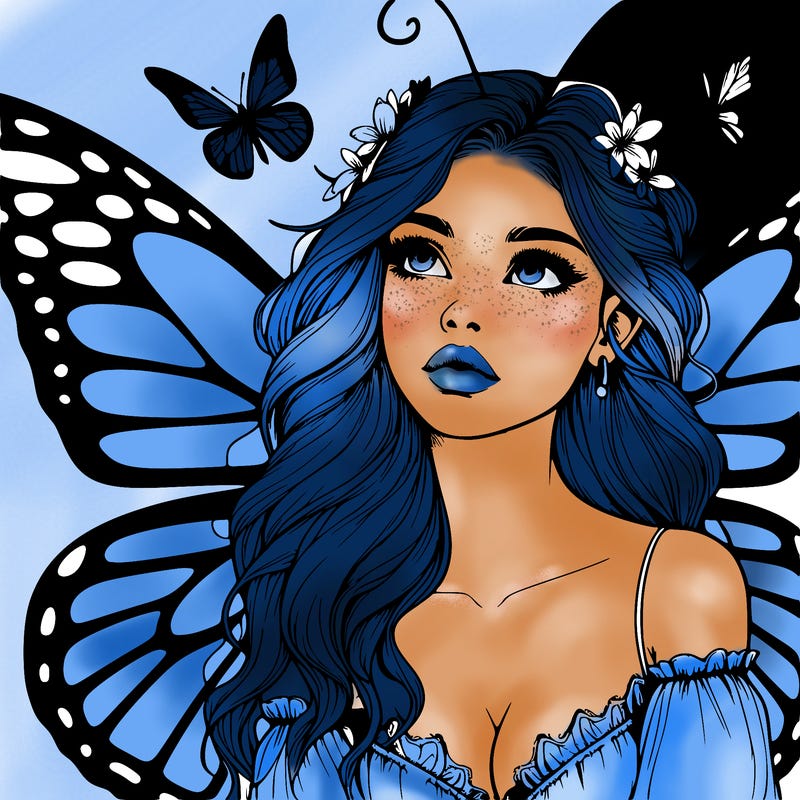 butterfly fairy realistic girl