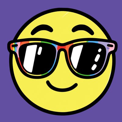 emoji with sunglasses