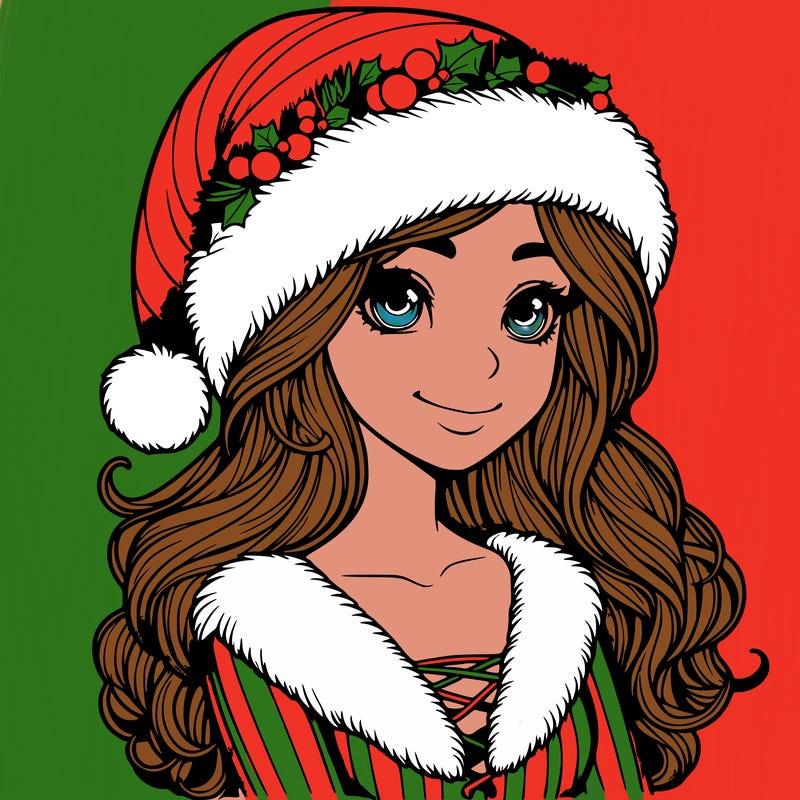 realistic christmas  girl