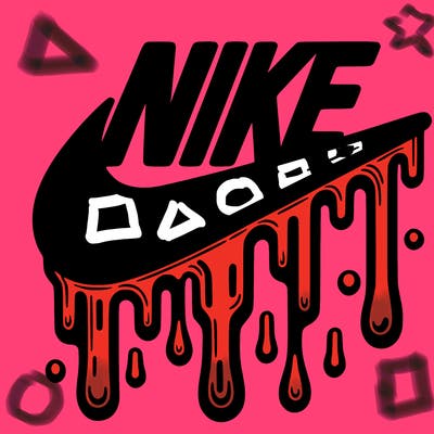 dripping nike logo