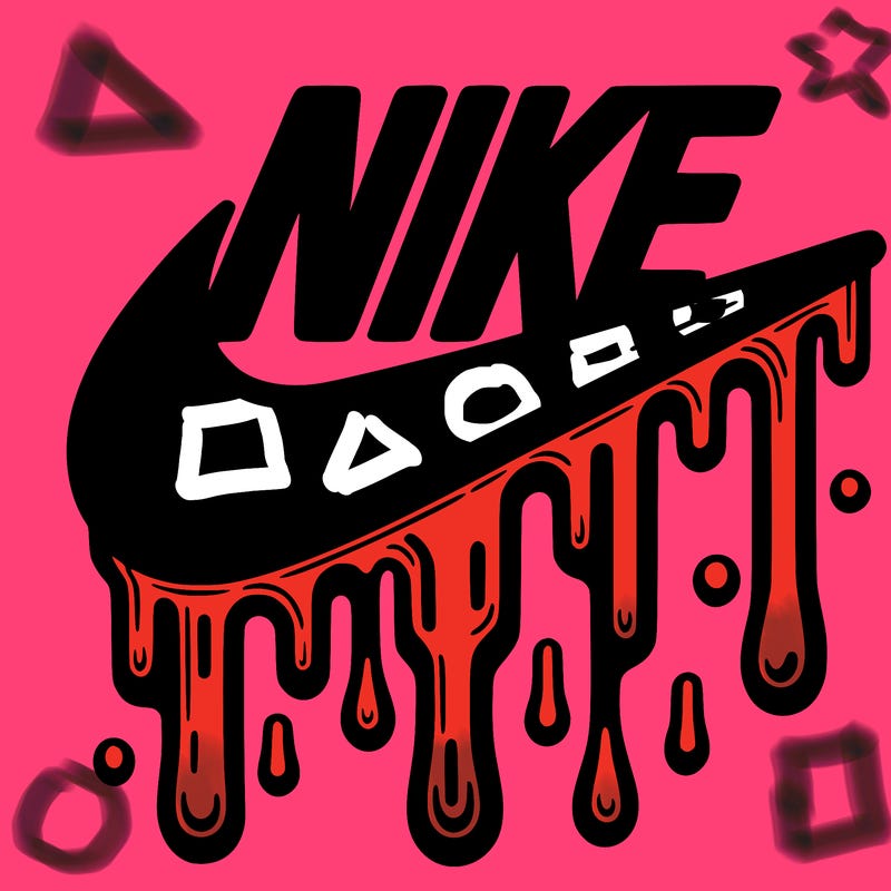 dripping nike logo