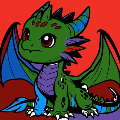 fierce baby night dragon