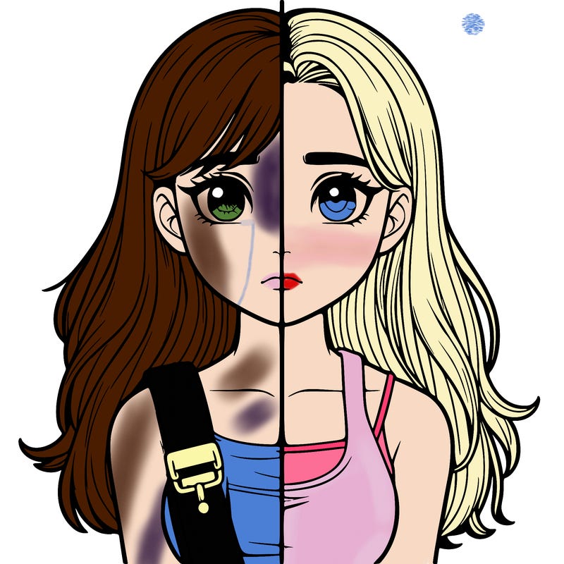 realistic girl split