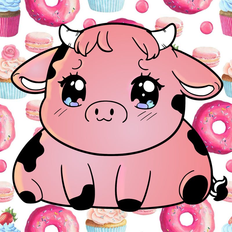 anime cow chubby cute