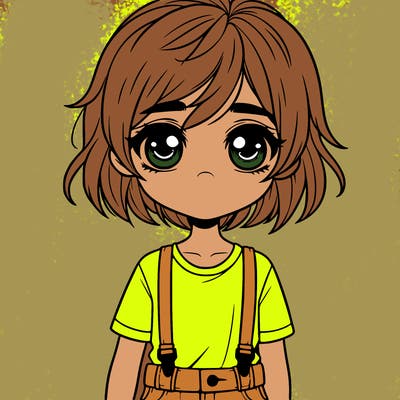 cute realistic tomboy girl