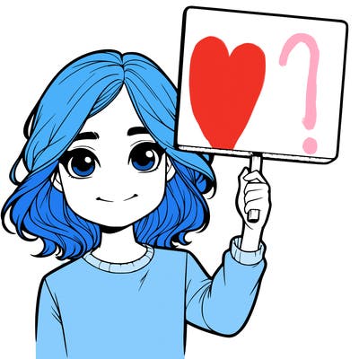 realistic girl holding up a sign