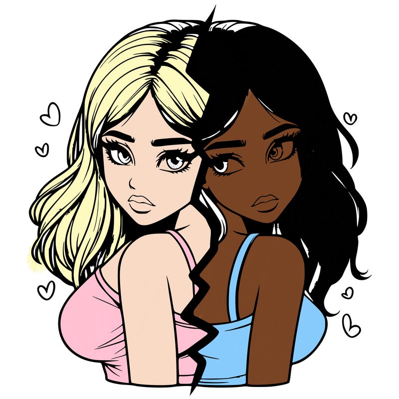 realistic girl split