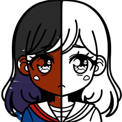 a split of a girl