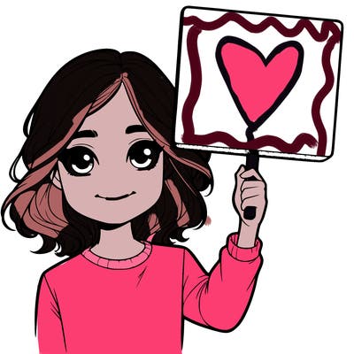 realistic girl holding up a sign