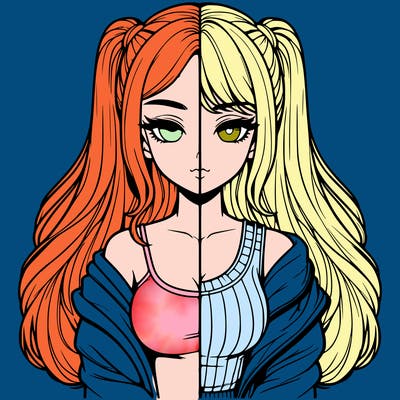 realistic girl split