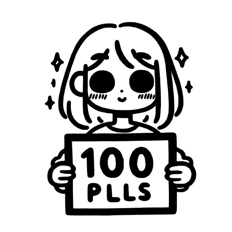 girl holding sign that says 100 pls