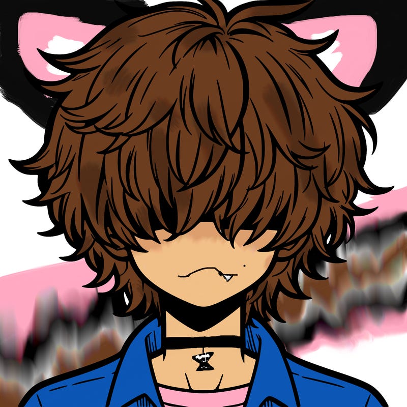 manga boy fluffy hair covering his eyes