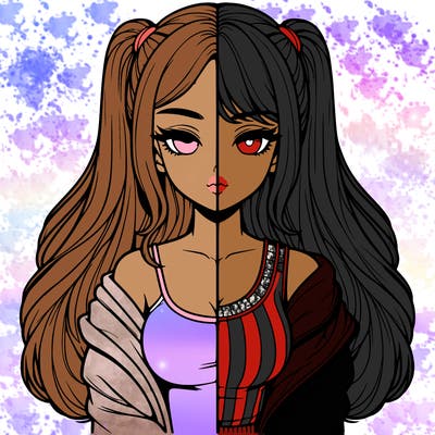 realistic girl split