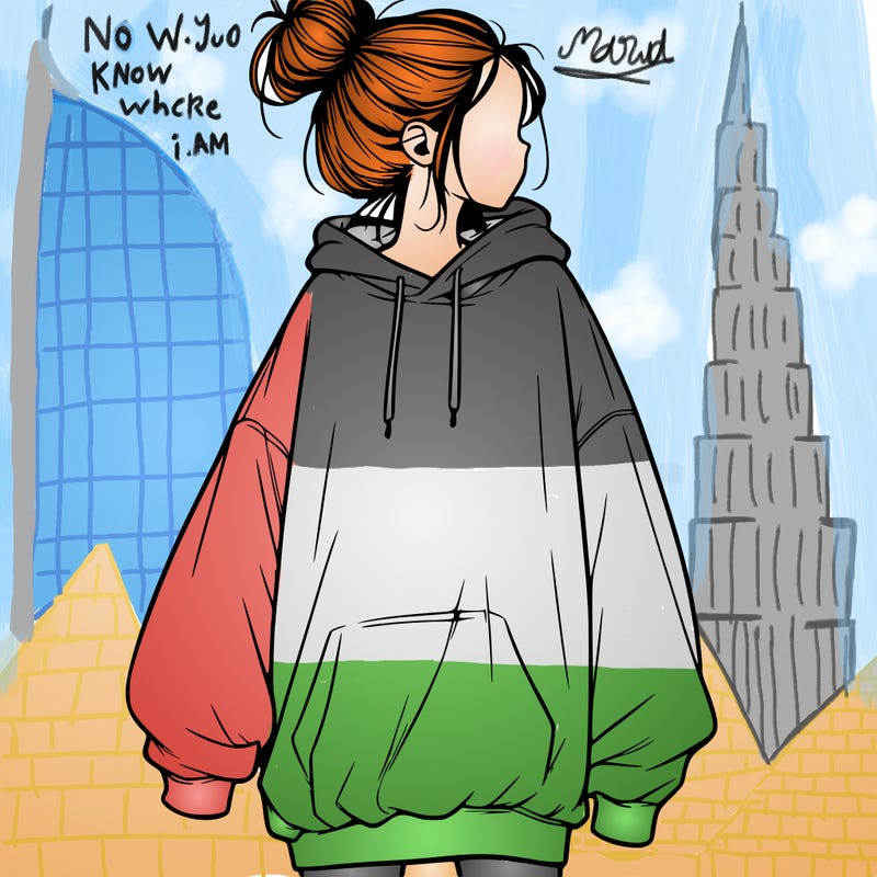 realistic girl with a oversized sweatshirt on and a bun