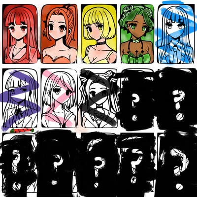 girls that look diffrent anime