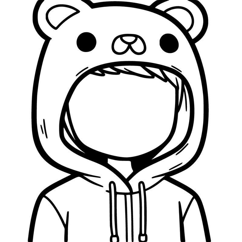 person in animal hoodie