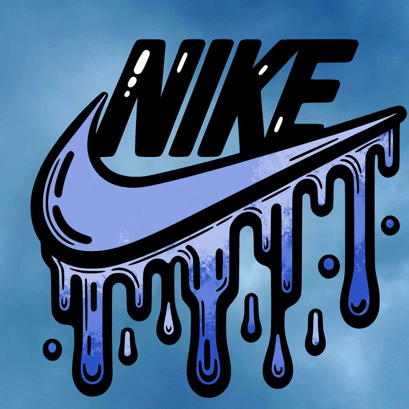 dripping nike logo