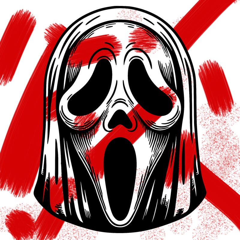 detailed ghostface mask