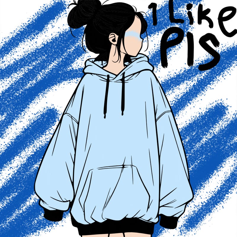 realistic girl with a oversized sweatshirt on and a bun