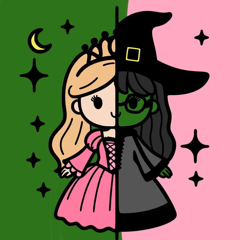 split princess and witch