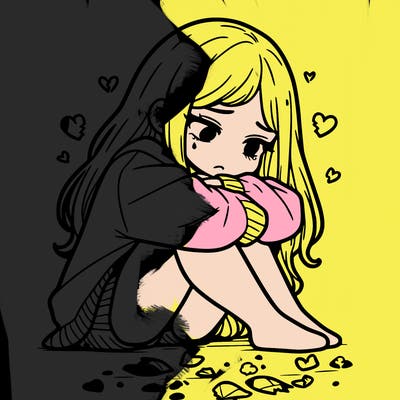 a girl after a breakup