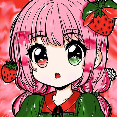 a anime strawberry girl