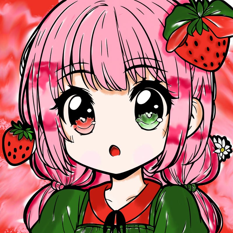 a anime strawberry girl