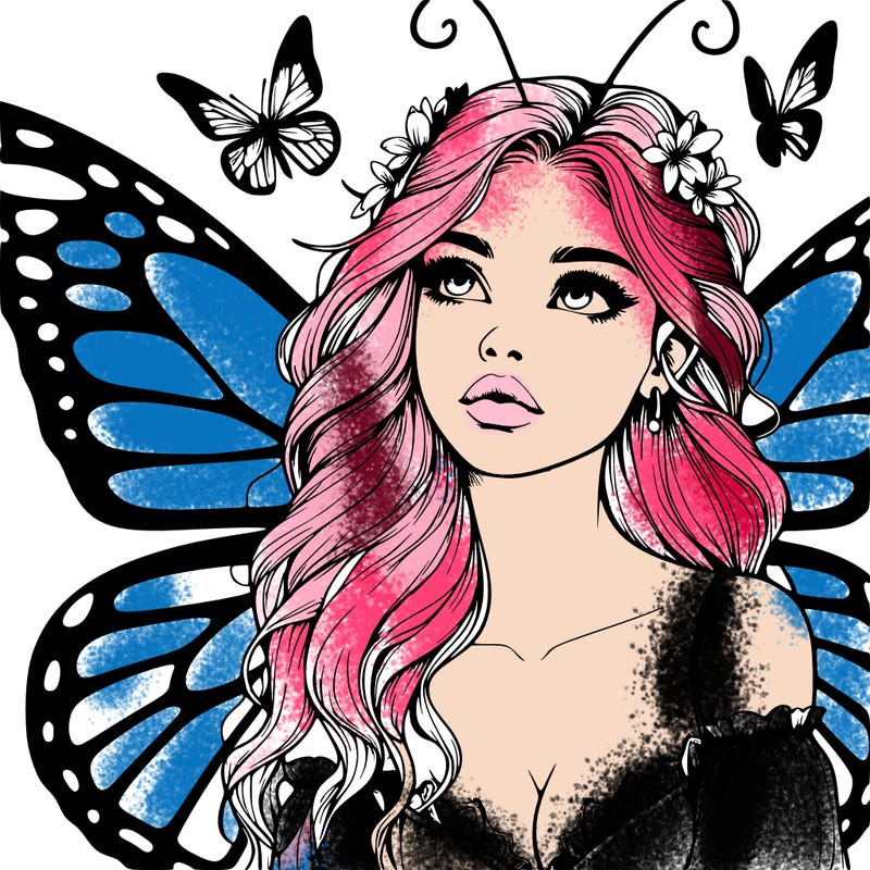 butterfly fairy realistic girl