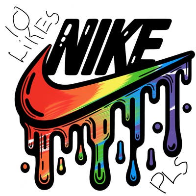 dripping nike logo