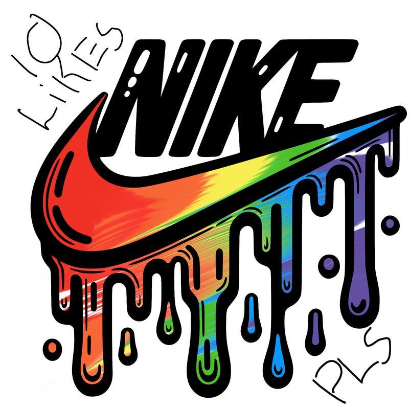 dripping nike logo