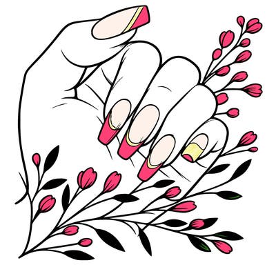 nails with french tip