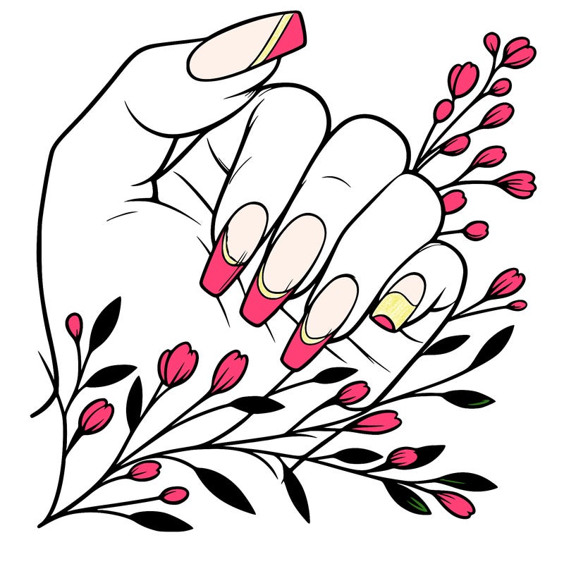 nails with french tip