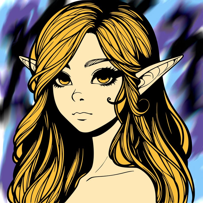 elf girl realistic dark fantasy
