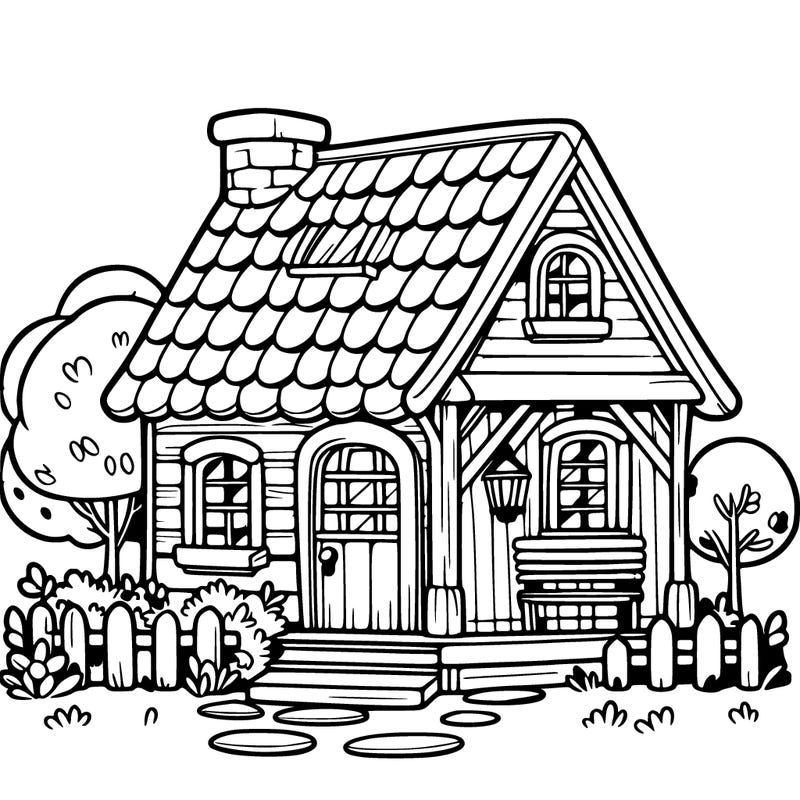 a cute cottage house