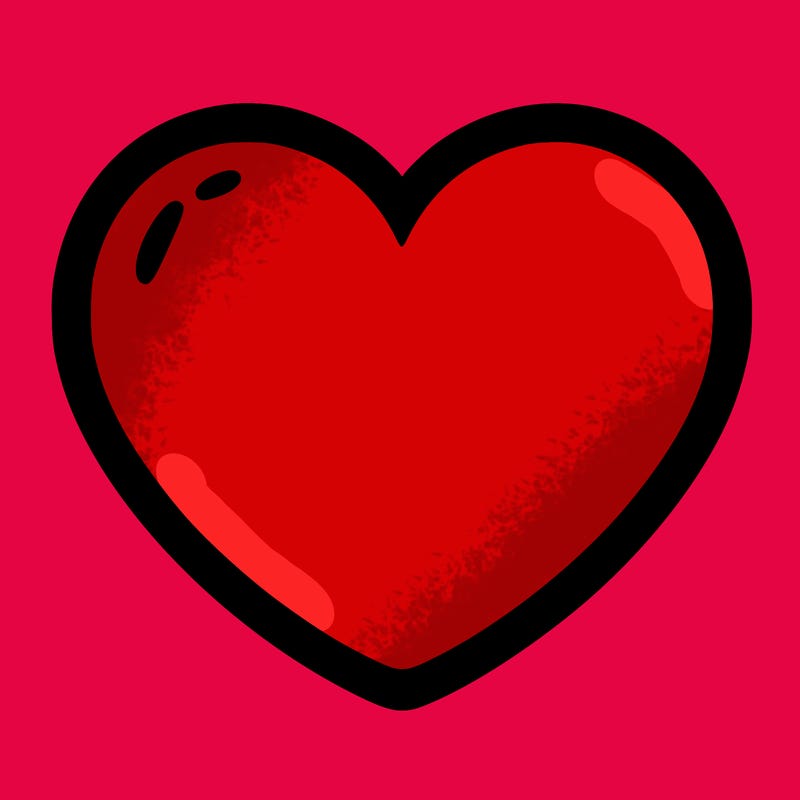 a blank heart