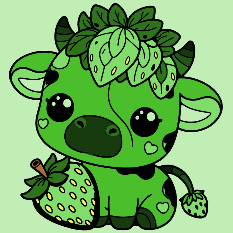cute strawberry cow