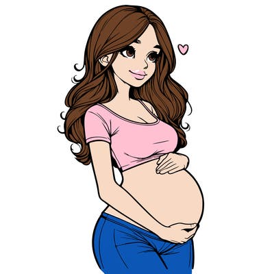 realistic pregnant girl