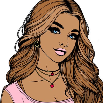 detailed realistic girl