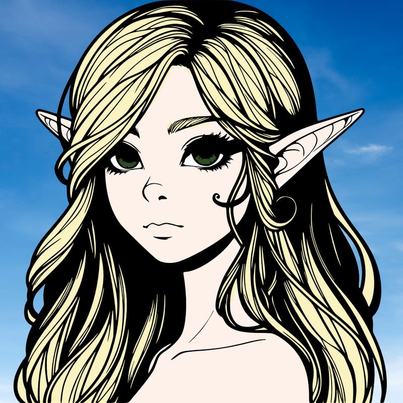 elf girl realistic dark fantasy