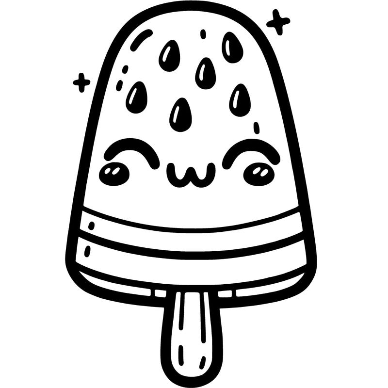 cute watermelon popsicle